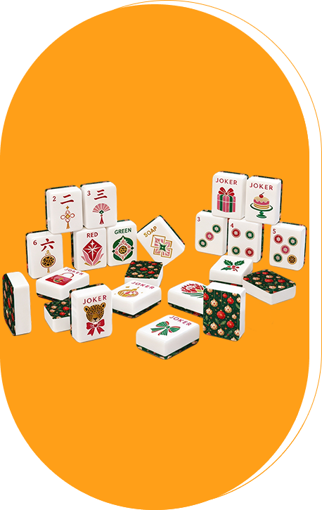 Glam Holiday Christmas Mahjong Tiles